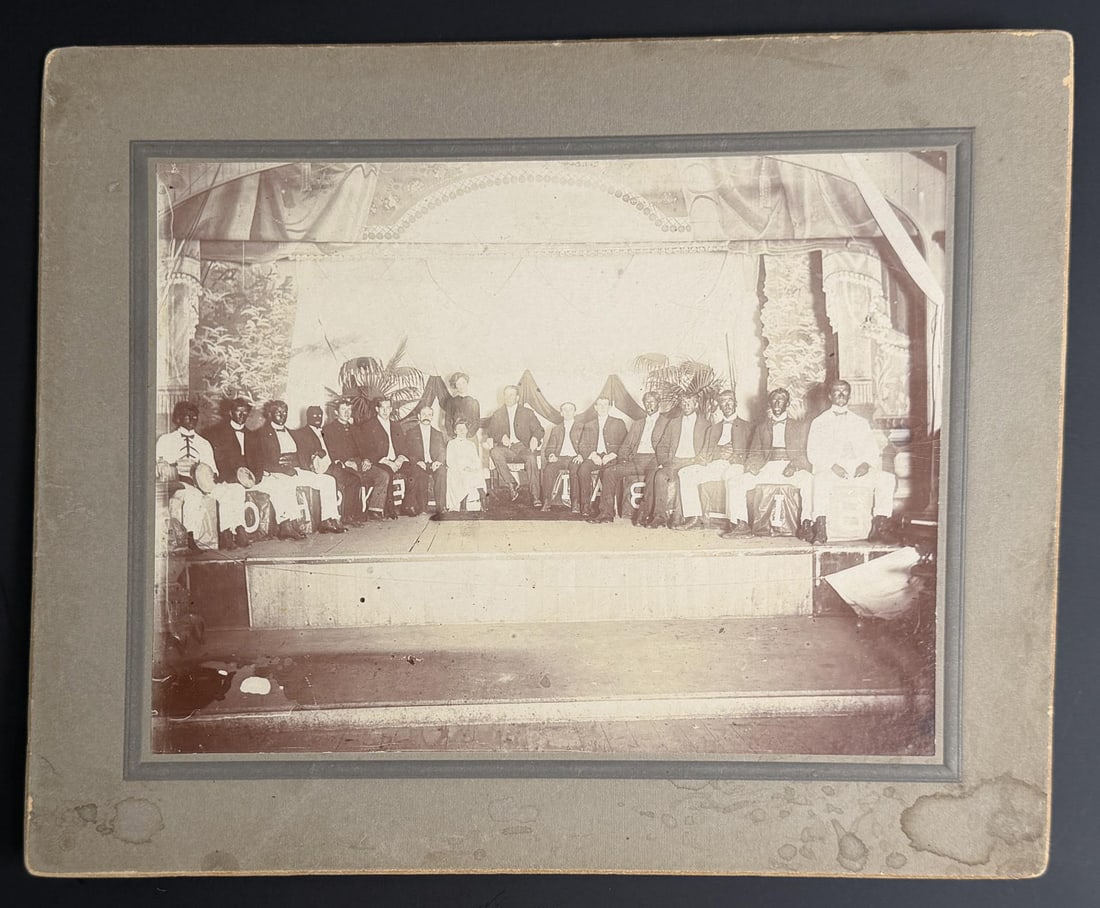 Black Minstrel Show Cabinet Photo: 9" by 11".
