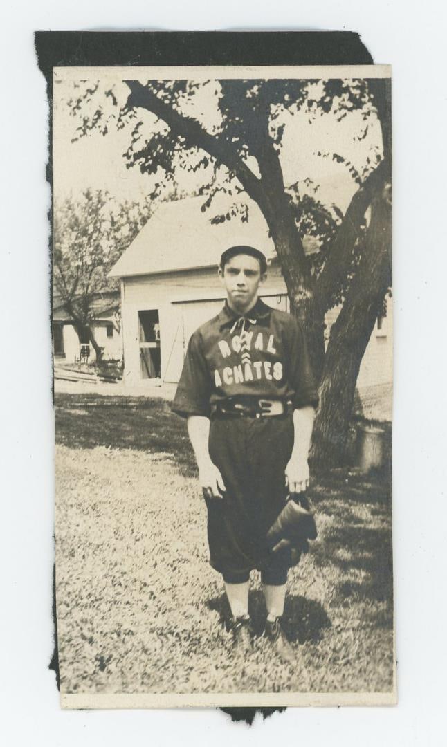 Order of Royal Achates Baseball Photo: 2 1/4" by 4 1/4". Noted baseball team in Nebraska.