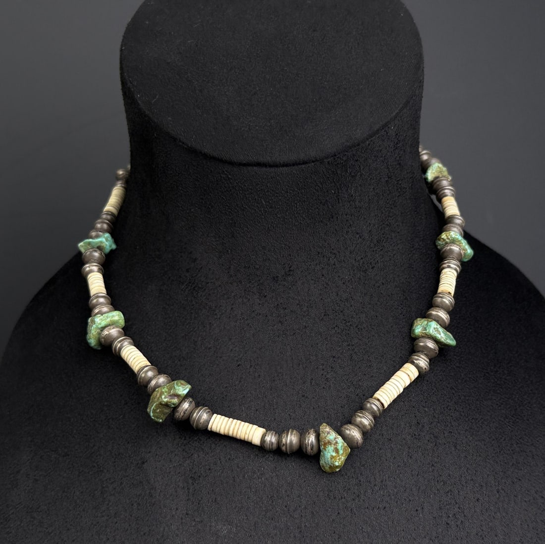 Santo Domingo Pueblo Turquoise Heishi Necklace (1 of 5)