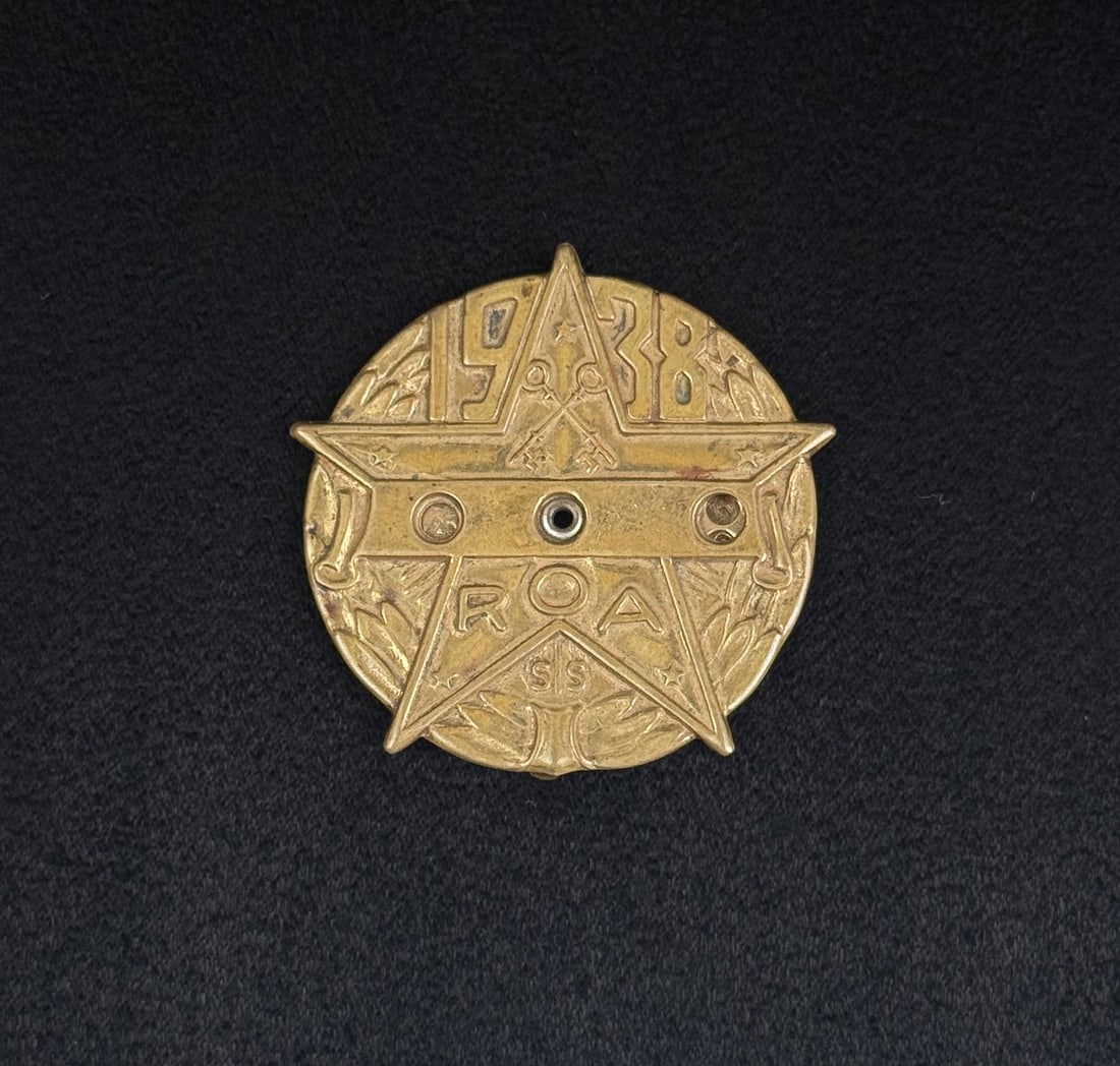Radio Orphan Annie Brass Decoder Badge: Dial moves and functions. 1 7/8" round.