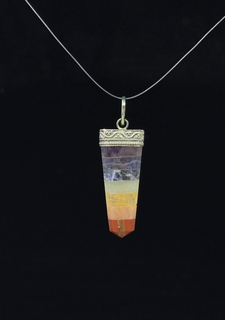Rainbow Chakra Crystal Pendant - 2