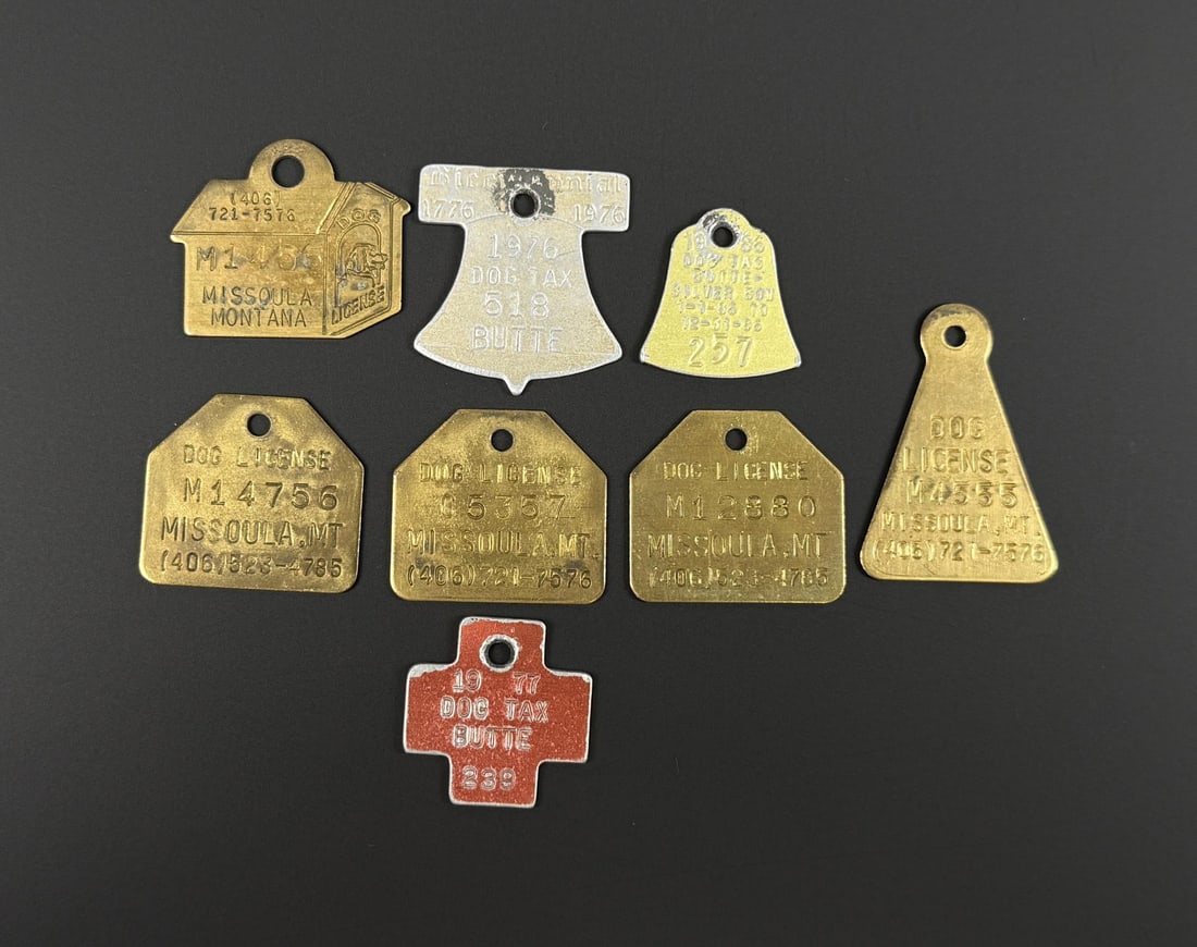 Missoula and Butte Montana Dog Tag Licenses: Nice grouping