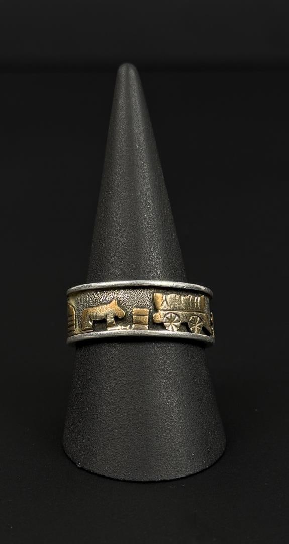 Dorothy Secatero Navajo Sterling Silver Ring: 7.29 grams. Size 12