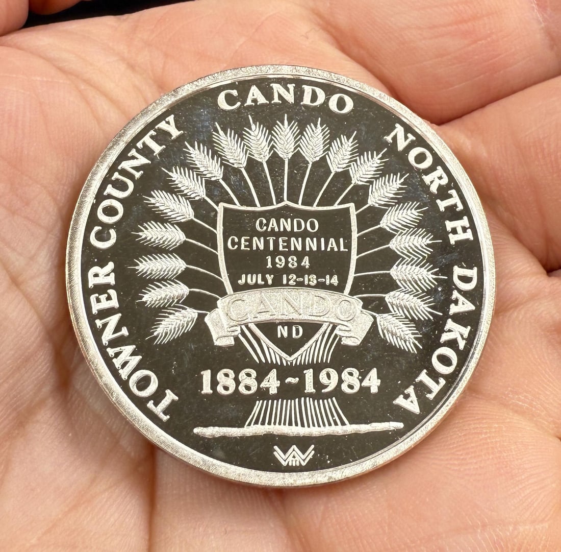 Towner North Dakota Proof Silver Troy Ounce Round: .999 Fine Silver
