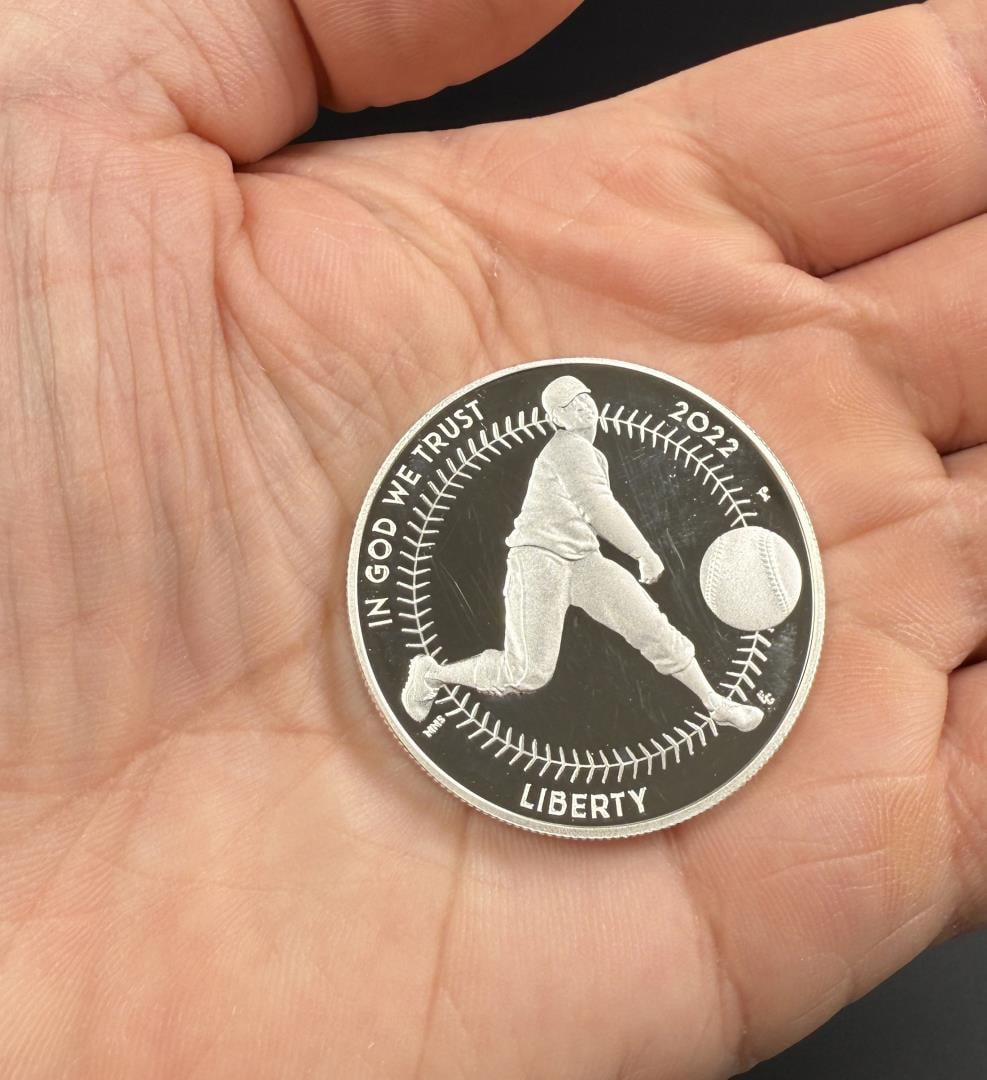2022 Negro League Baseball Silver Dollar Coin: 27 grams.