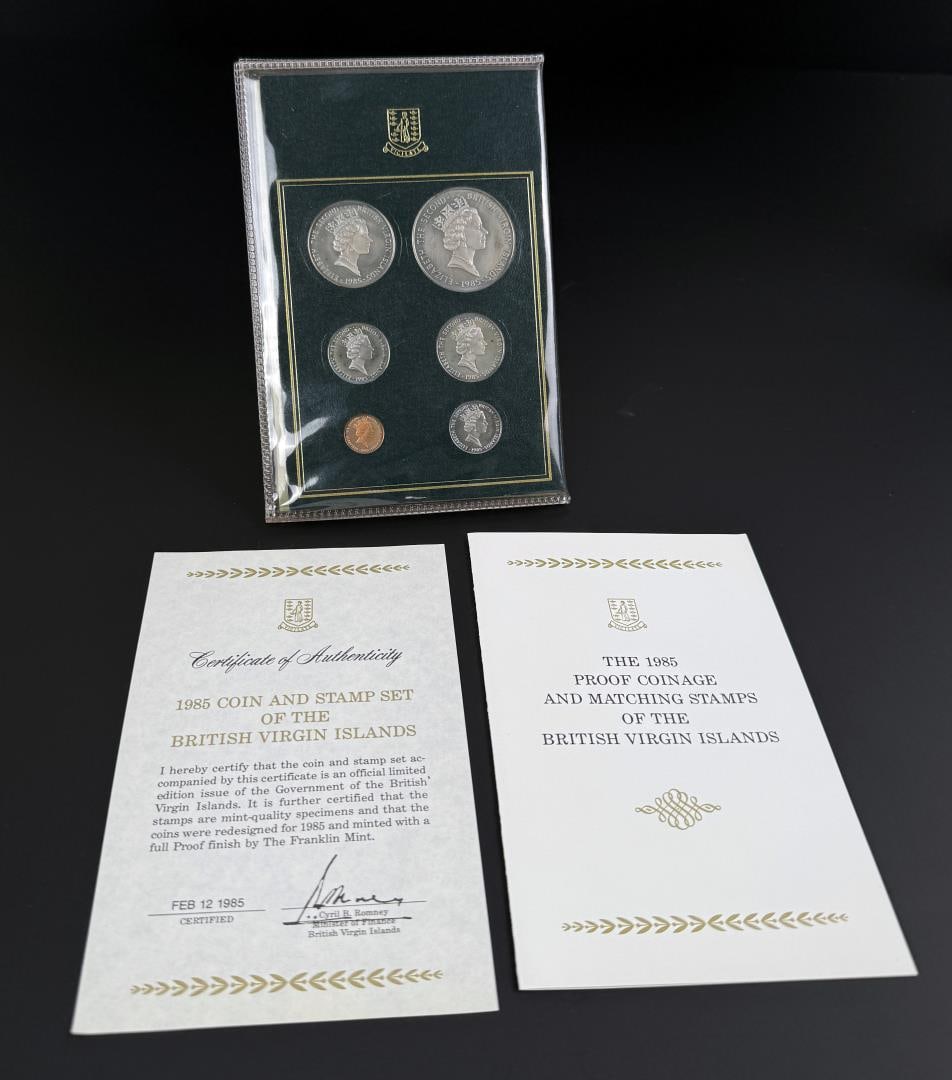 1985 British Virgin Islands Proof Coin Set: Nice silver proof set.