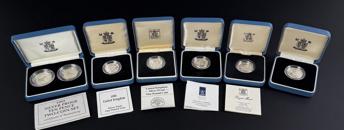 Collection of United Kingdom Silver Proof Coins: Nice grouping
