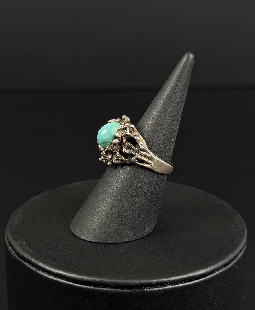 Sterling Silver Turquoise Ring - 3