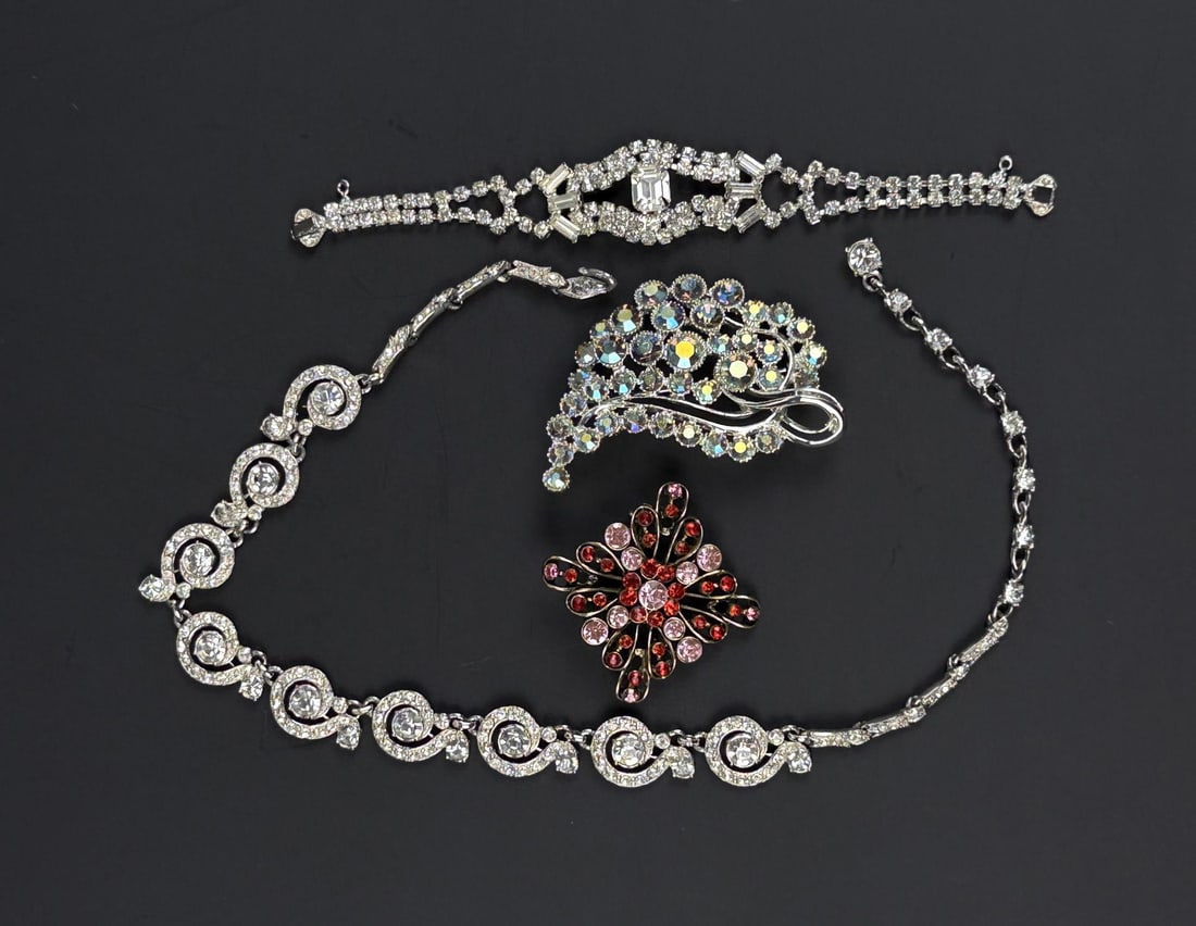 Collection of Rhinestone Costume Jewelry (1 of 3)