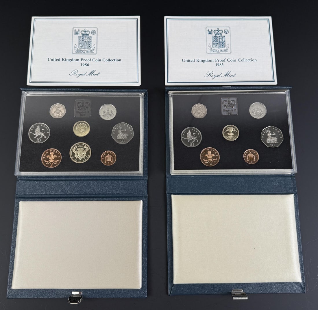 1985 1986 United Kingdom Proof Coins (1 of 8)