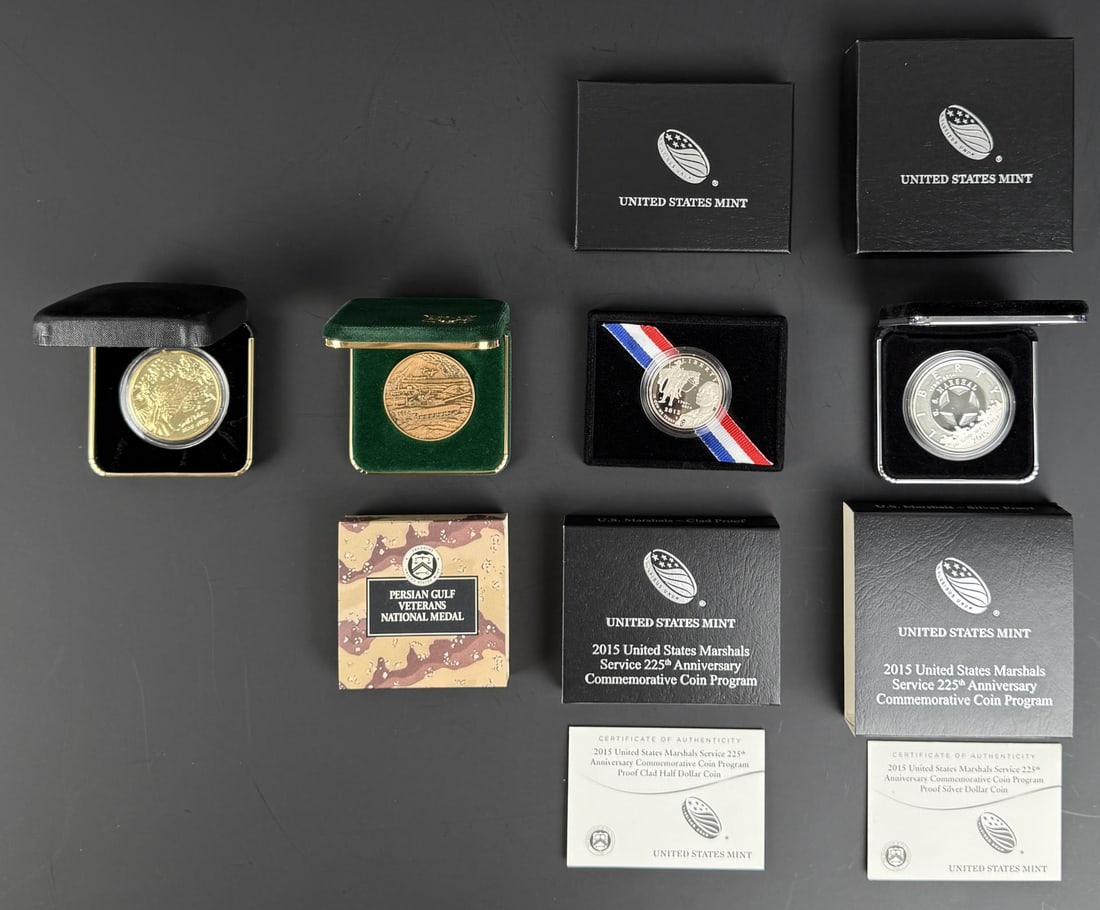 Collection of Proof Coins: The 2015 US Marshal is Silver