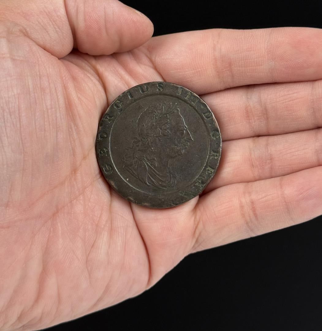 1797 George III Cartwheel Twopence Coin (1 of 3)
