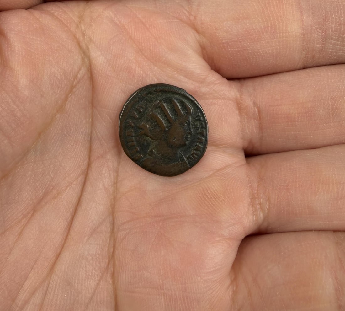 Ancient Roman Follis Coin: Nice example.
