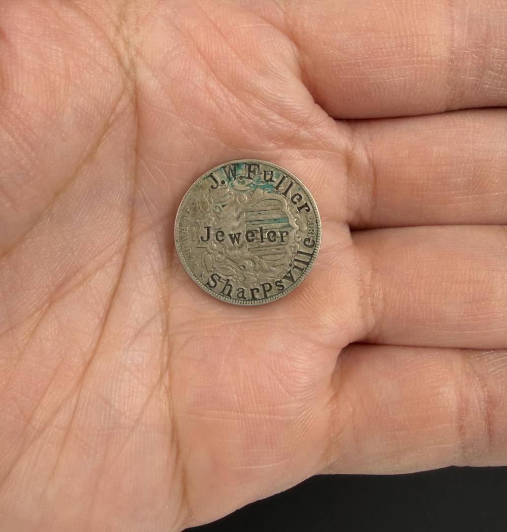 J.W. Fuller Jeweler Sharpsville Indiana Token: Neat custom made token.