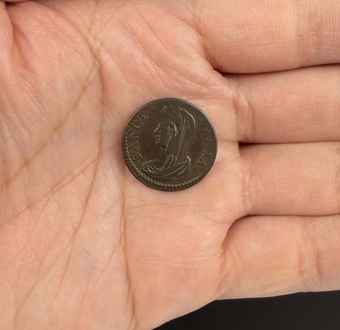 Sanctus Lambert Sancta Maria Communion Token: 18th Century.