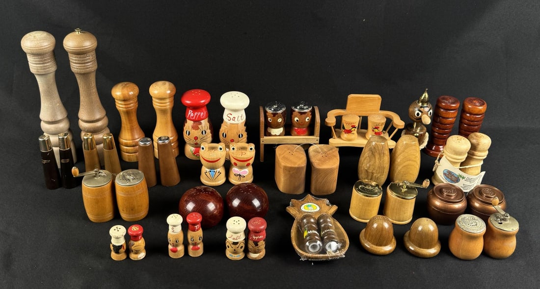 Collection of Wood Salt & Pepper Shakers (1 of 5)