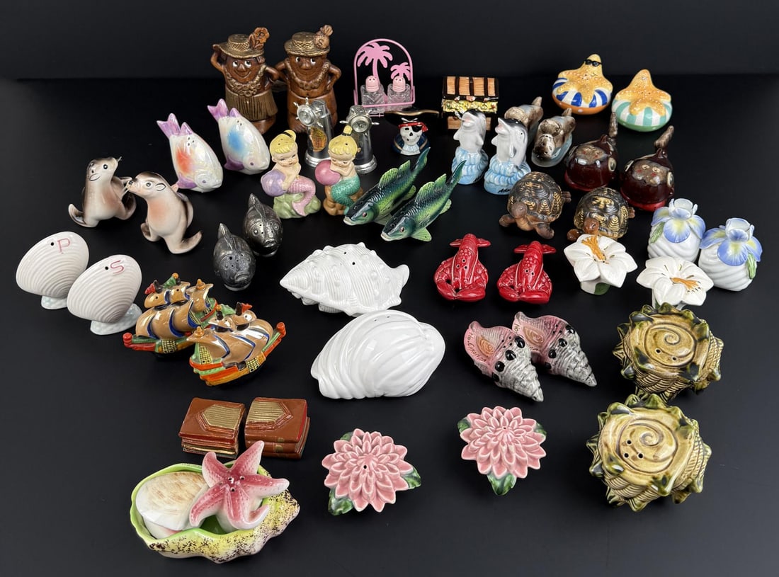 Collection of Sea Life Salt & Pepper Shakers: 25 pairs.
