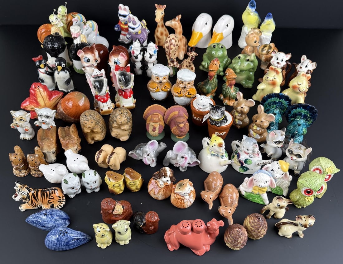 Collection of Animal Salt & Pepper Shakers: 46 pairs.