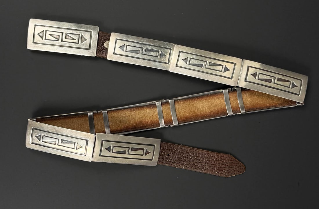 Navajo Sterling Silver Silver Concho Belt (1 of 6)