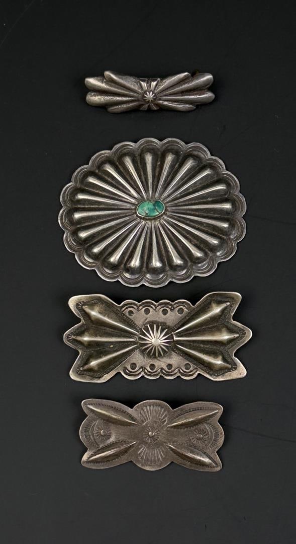 Old Pawn Navajo Sterling Silver Conchos: 29 grams.