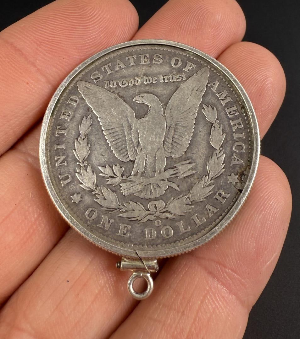 1887 O Morgan Silver Dollar Pendant - 3