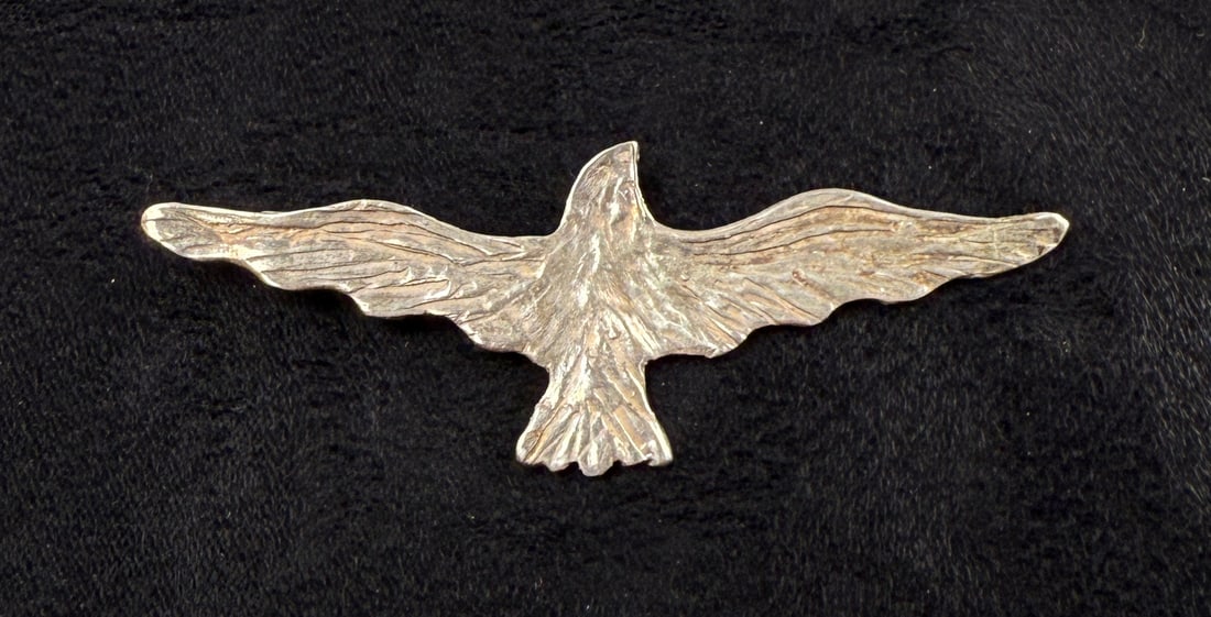 Navajo Sterling Silver Eagle Pendant: 5.55 grams. 2 1/2" by 7/8"