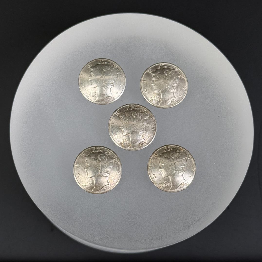Mercury Silver Dime Buttons Studs (1 of 3)