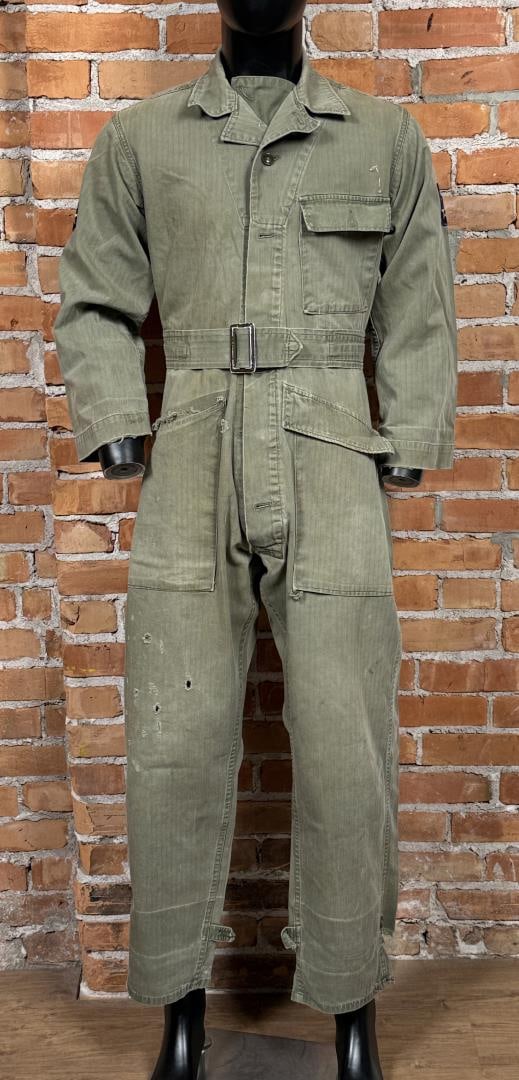 WW2 US Army HBT Tanker Mechanic Coveralls (1 of 14)