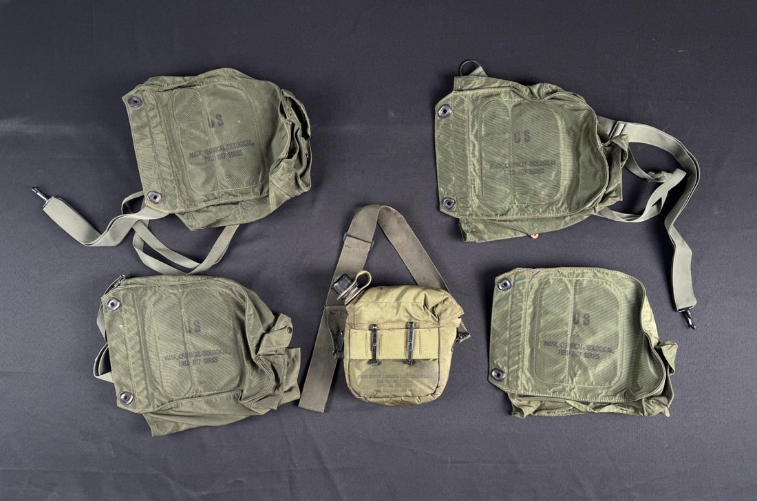 US Army Gas Mask Bags and Canteen: Nice grouping