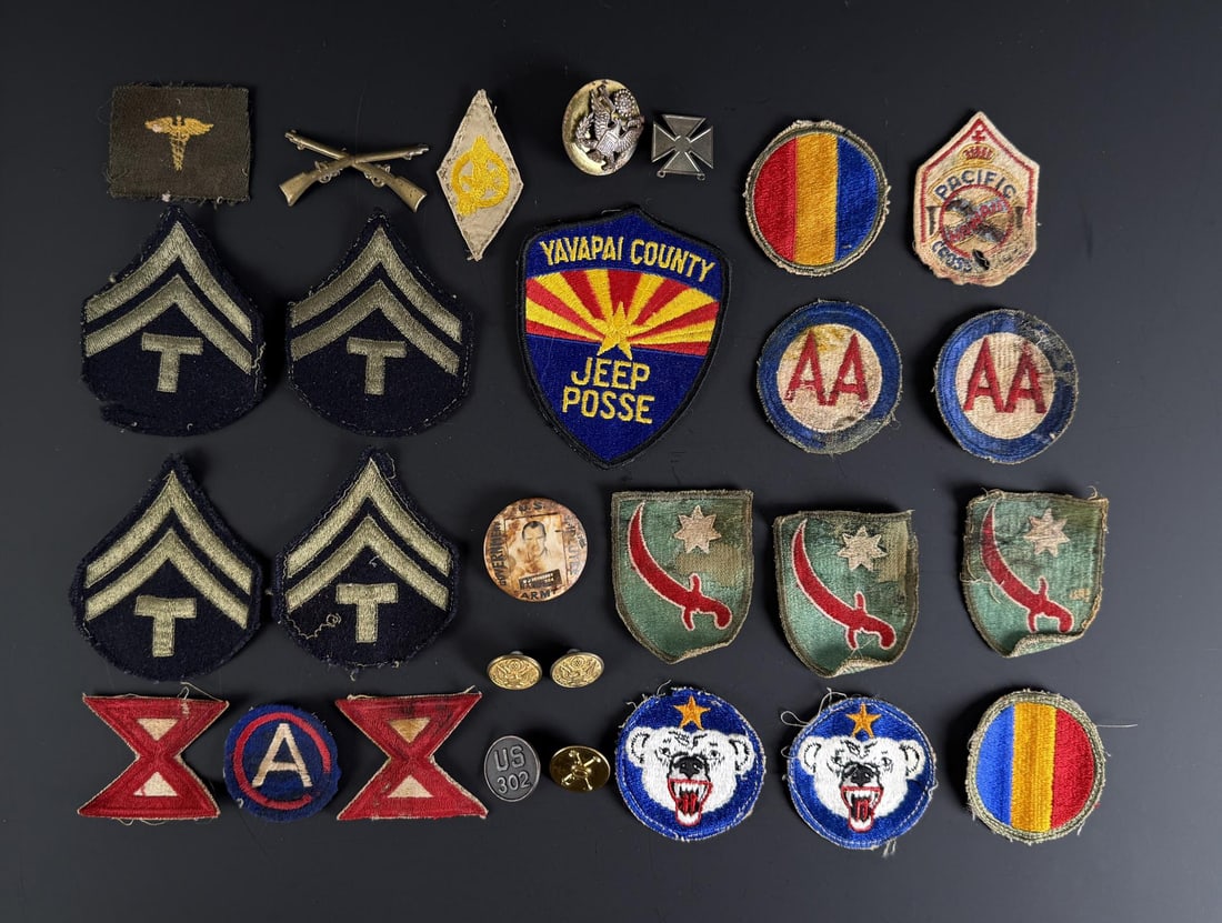 WW2 US Army Patches and Pins: Nice grouping