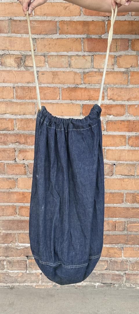 WW2 US Navy Denim Duffle Bag: Decent example.
