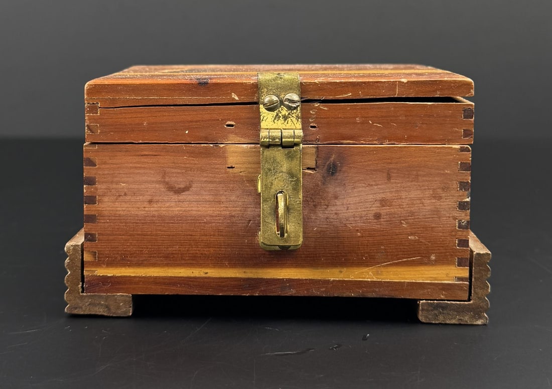 Black Hills South Dakota Souvenir Cedar Chest: 5" by 4 1/2" by 2 7/8"