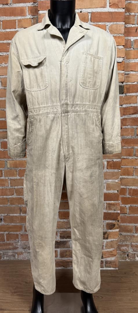 Wrangler Sanforized Blue Bell White HBT Coveralls (1 of 10)