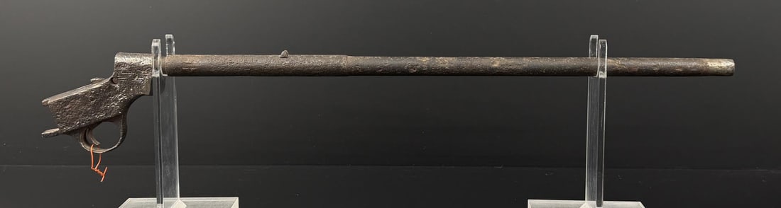 Montana Dug Falling Block Rifle: 23 3/8" long. Dug condition. FFL Transfer Required. C&R Not Accepted.