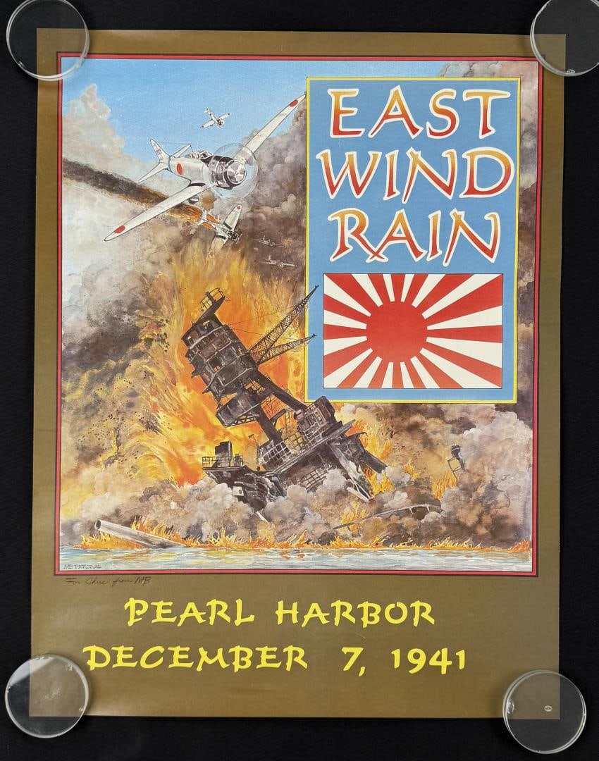 East Wind Rain Pearl Harbor Print: 17" by 22"