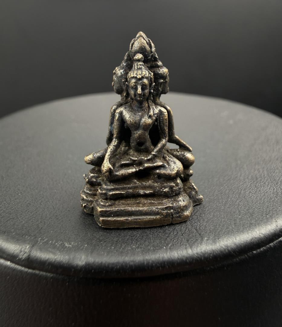 Phra Kring Three Period Bronze Buddha Amulet (1 of 4)