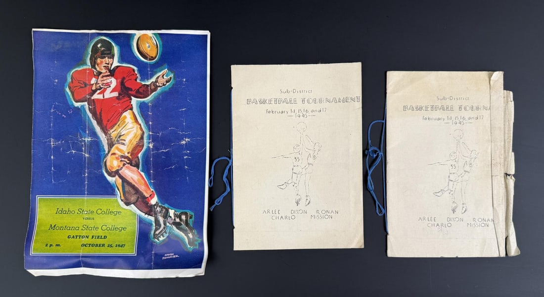 1940s Montana Basketball Football Programs (1 of 4)