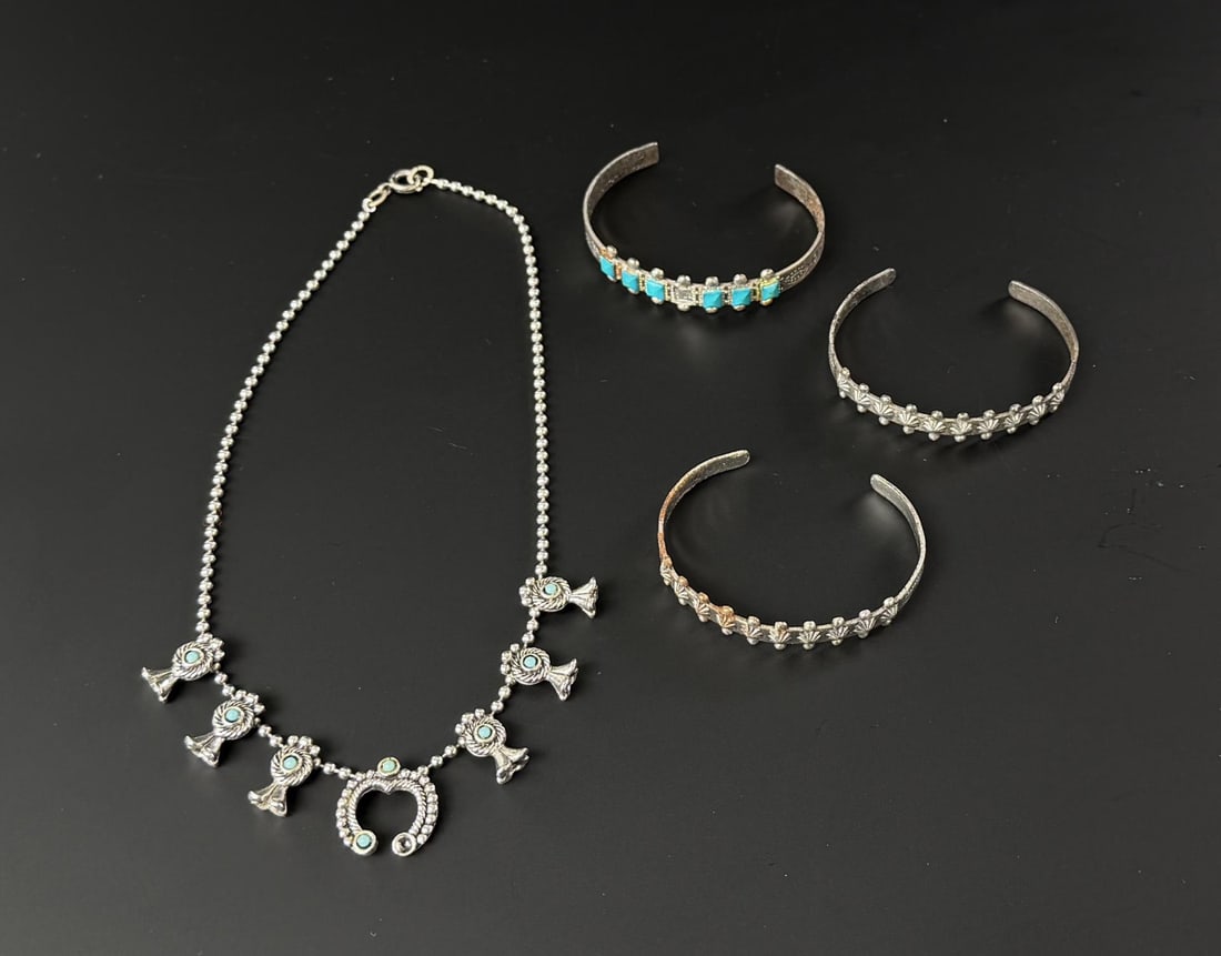 1950s Trading Post Childrens Costume Jewelry Lot: Made by Sanford.