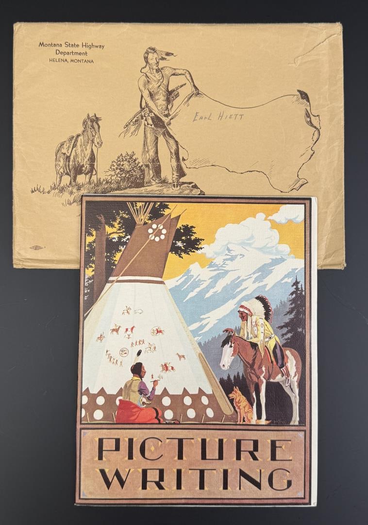 Picture Writing Montana Highway Department: Nice example with original envelope