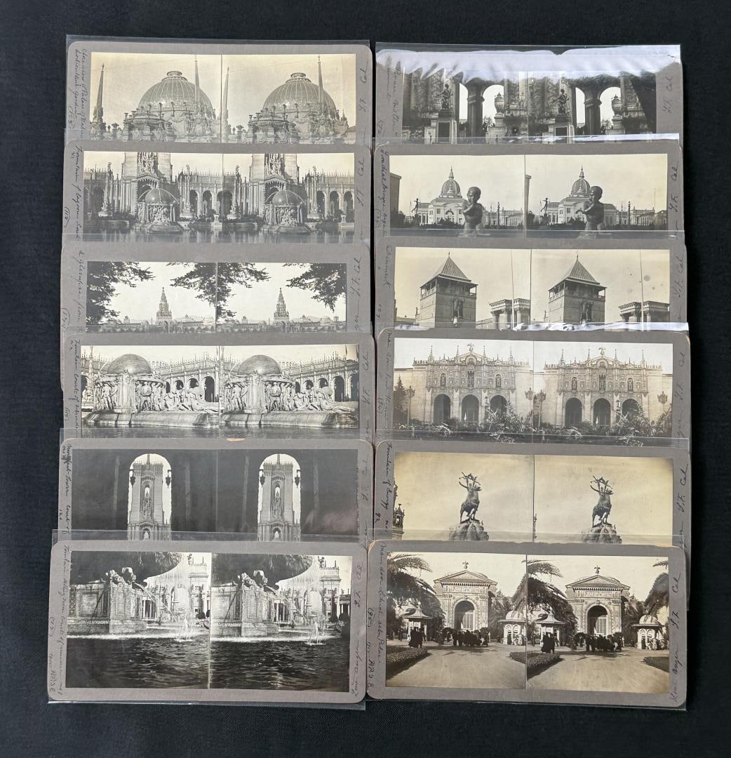 Panama Pacific Exposition Stereoview Set: 12 images total