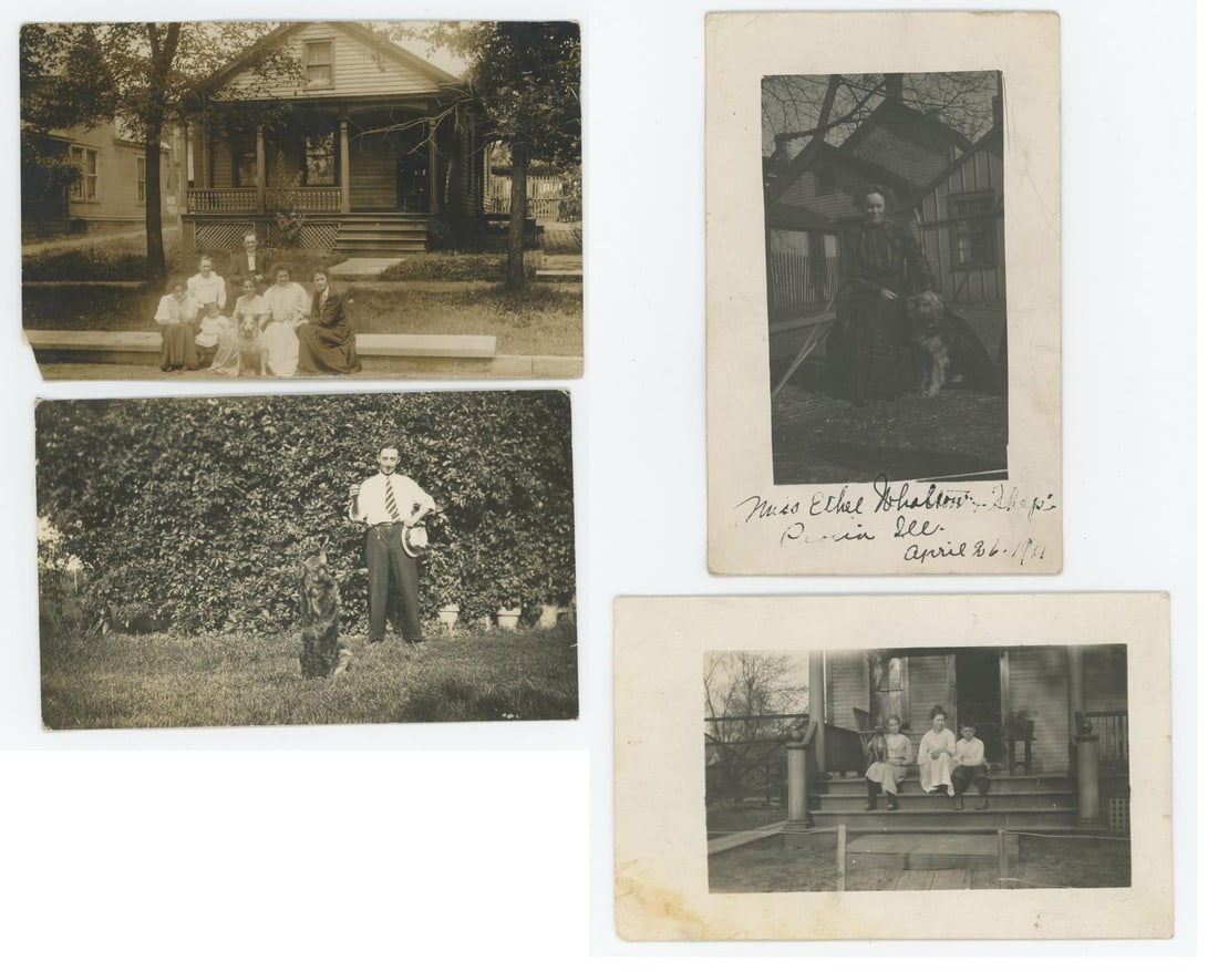 People with Dogs RPPC Postcards (1 of 6)
