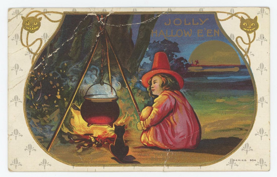 Antique Jolly Halloween Postcard (1 of 3)