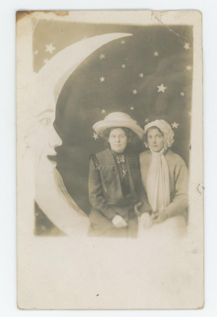 Paper Moon RPPC Postcard: Nice image.