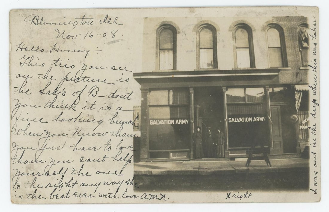 Bloomington Illinois Salvation Army RPPC Postcard (1 of 3)