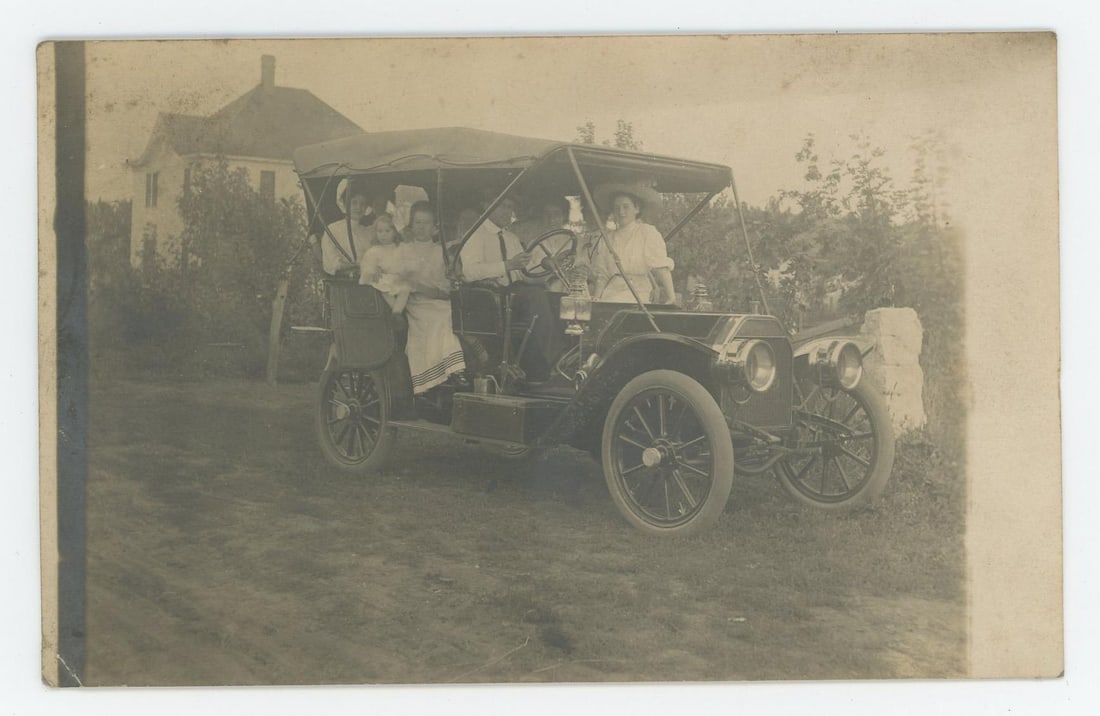 Brass Era Touring Car RPPC Postcard (1 of 3)