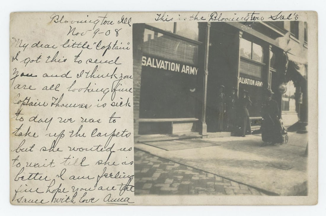 Bloomington Illinois Salvation Army RPPC Postcard (1 of 3)