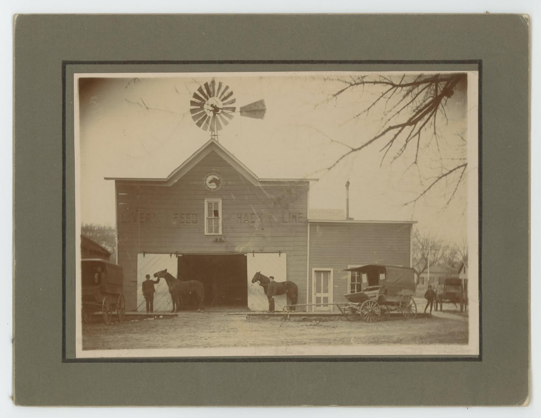 Smithland Iowa Livery Cabinet Photo: 7" by 9"