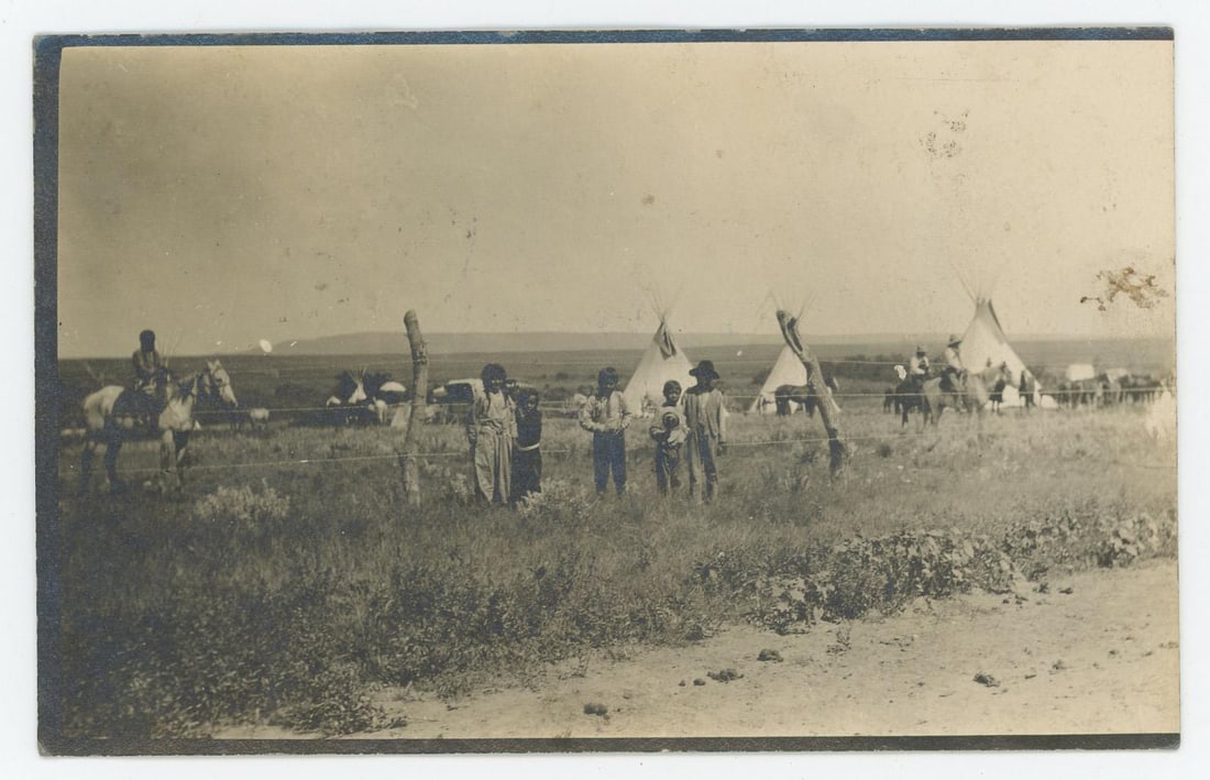 Sioux Indian Reservation RPPC Postcard: 1907