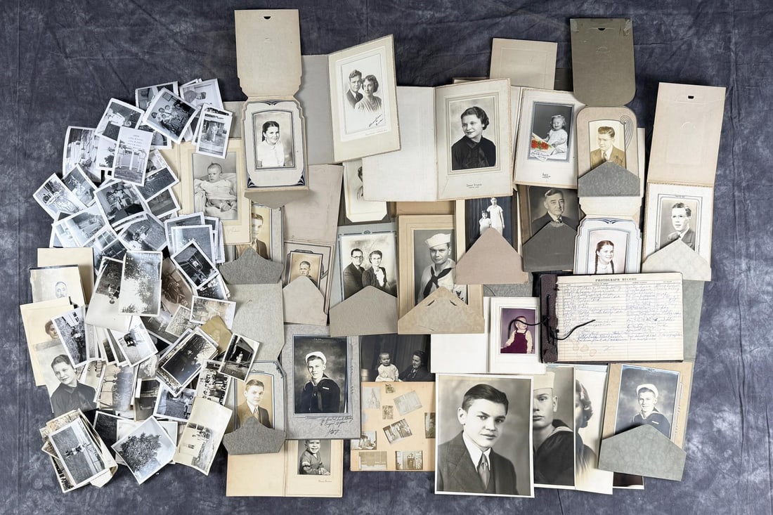 Collection of Antique Family Photos: Nice grouping. 189 photos.