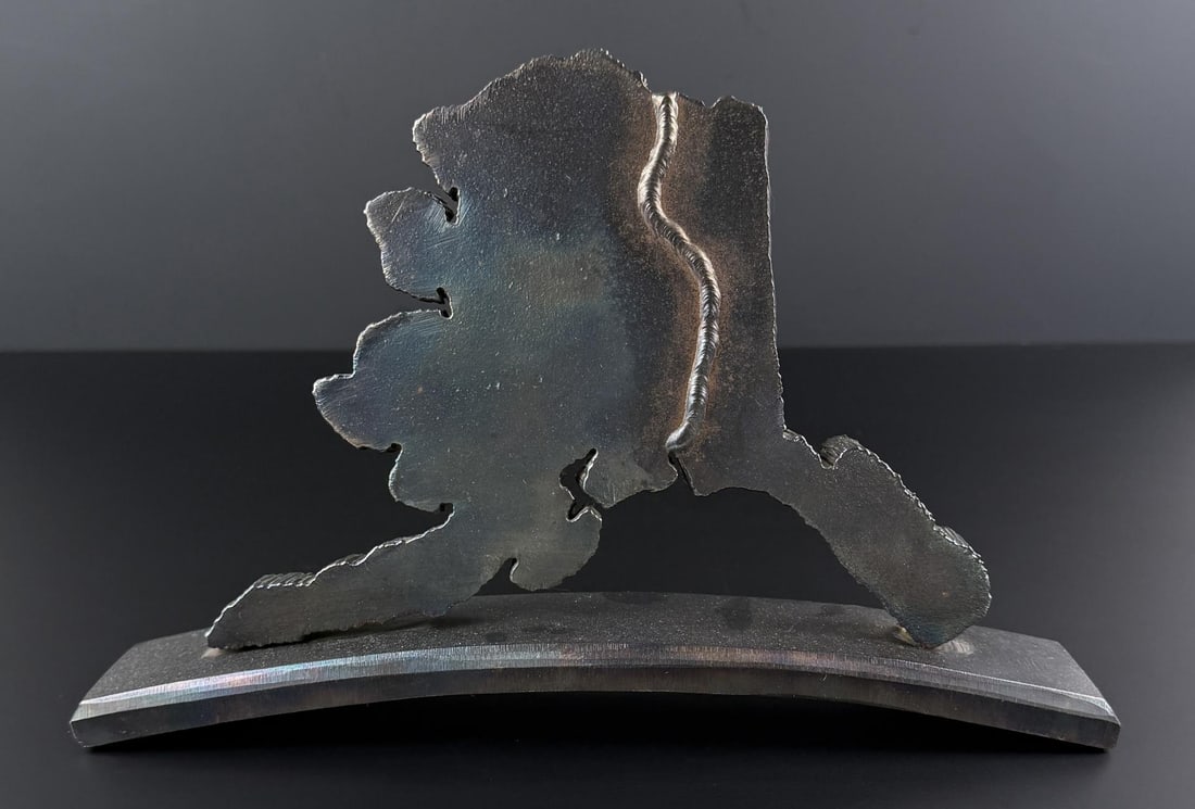 Alaska Oil Pipeline Desk Sculpture: 11 5/8" by 7 1/4" by 2 3/8"